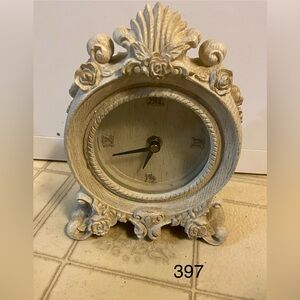 Vintage Style ornate Cream table Clock